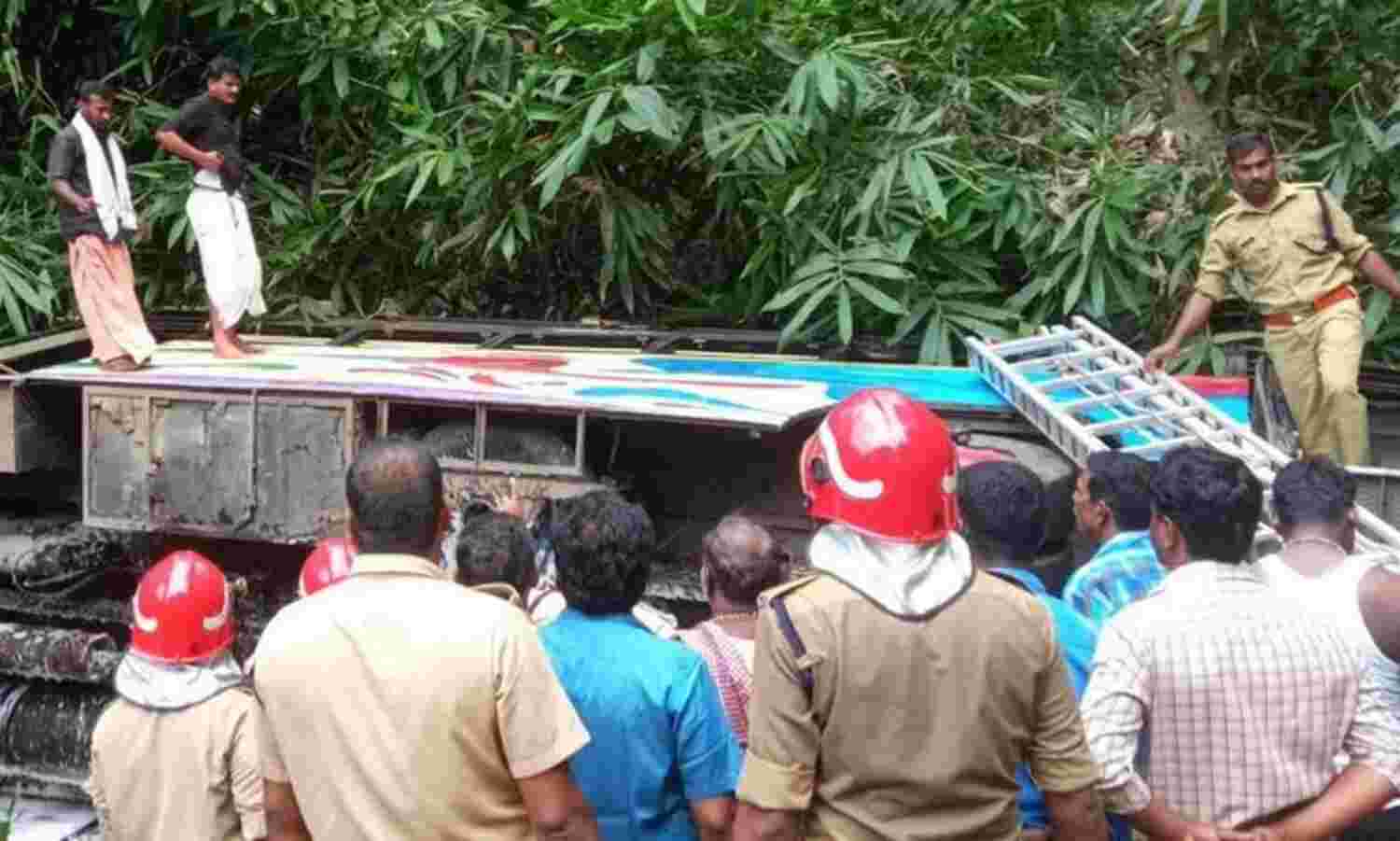 62 Sabarimala pilgrims from TN injured as bus falls into gorge in Kerala