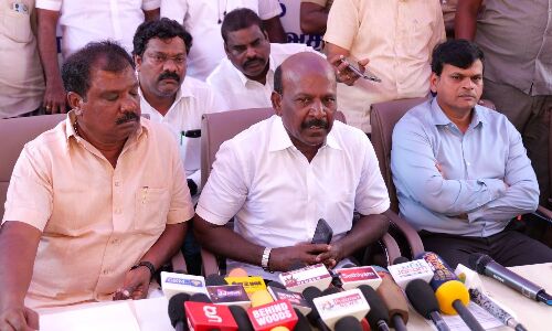 Minister Ma Subramanian chairs grievance redressal meet at Kannagi Nagar