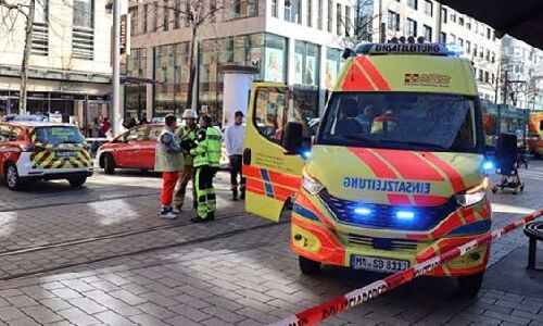 Driver rams car into crowd in western Germany, leaving 1 person dead and others wounded