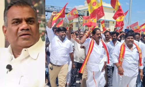 TVK cadre protest exorbitant toll fees in Dharmapuri, arrested